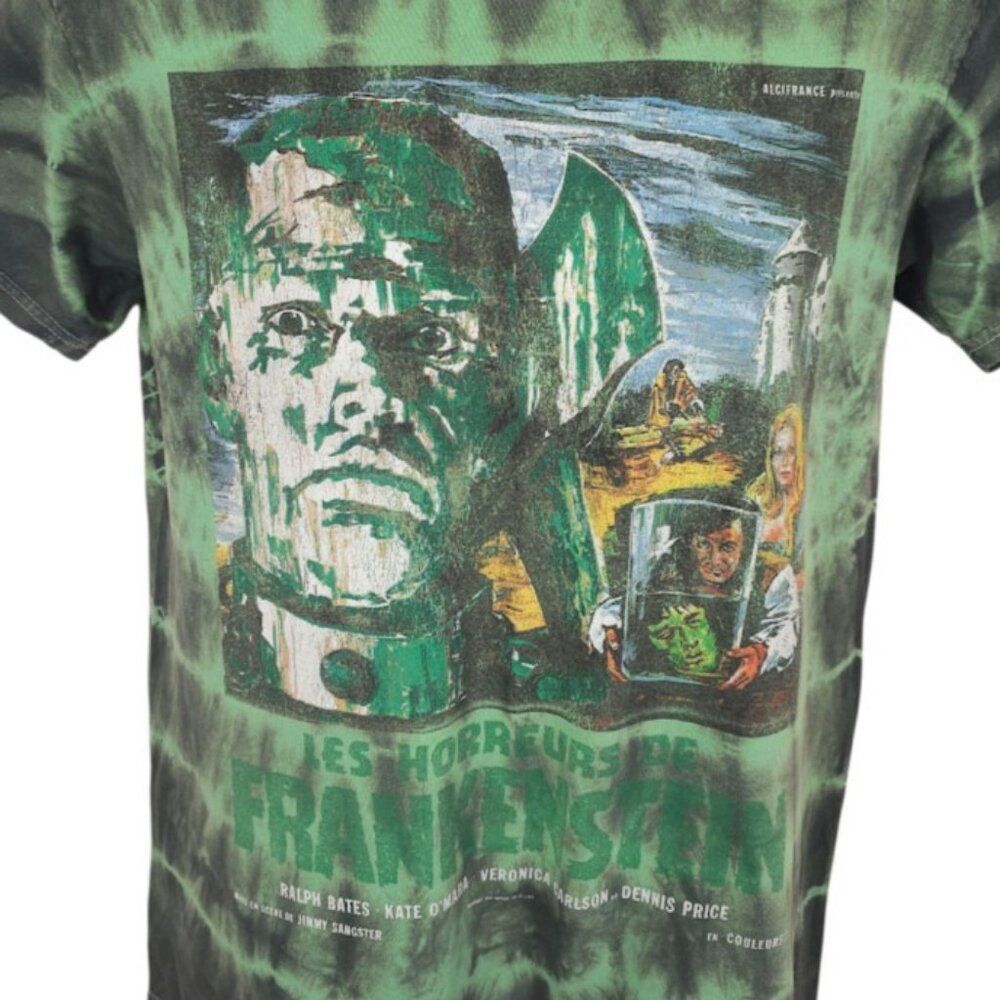 Horrors Of Frankenstein T Shirt Mens Size Medium Green Hammer House Of Horror